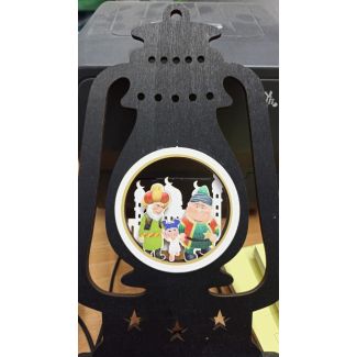 CNC تعليقة فانوس رمضان خشب طيوب شيخ بنت