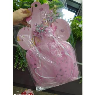  88/4 ( وعصا سحريةفستان اميرة دزني مع طوق)فستان تنكري بناتي مع تنورة 