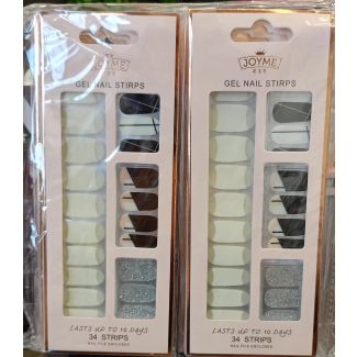 شرائح اظافر جل 10/80 (ابيض مع اسود)