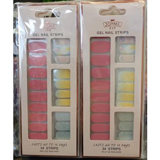 شرائح اظافر جل 10/80 (زهري و اصفر)