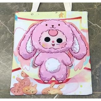 6/1(ارنوب زهري  ) شنط كتف رسمة لابوبو -LABUBU