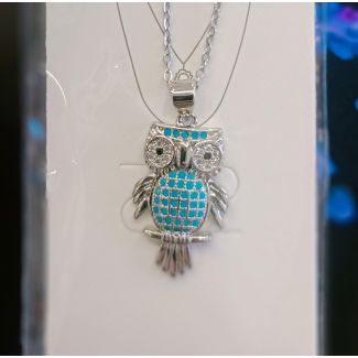 سنسال ستانليس ستيل 3/24 - بومة فضي