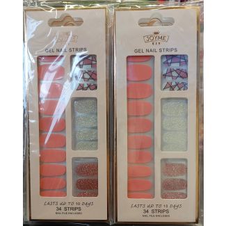 شرائح اظافر جل 10/80 (زهري مع برق)