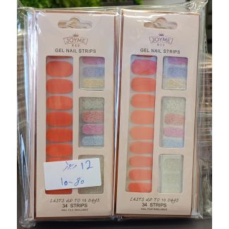 شرائح اظافر جل 10/80 (برتقالي مع برق)