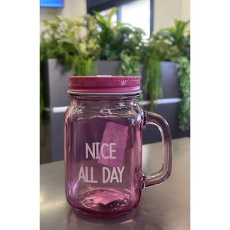 مجات شكل مرتبان زجاج - NICE ALL DAY 25/1