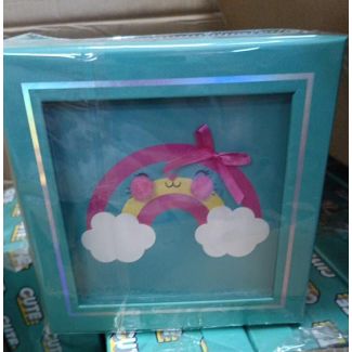 صندوق هدايا برواز (اخضرر - قوس قزح) 50/4 