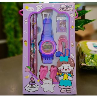 طقم قرطاسية مع ساعة 8/2