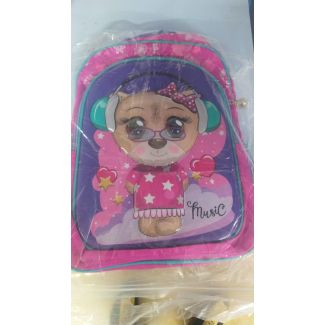 حقيبة مدرسية 24/3 - دبدوب مع هيدفون