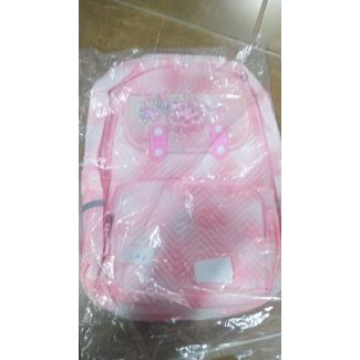 حقيبة مدرسية 24/5 - زهري وابيض