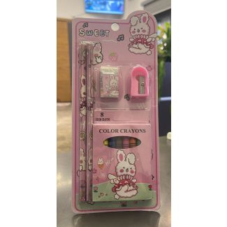 مجموعة اقلام مع الوان ومحاية وبراية 7/20 +5/13