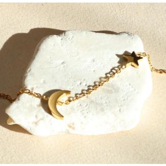 اسوارة ستانليس ستيل 8/6- نجمة وقمر (SET - 02)