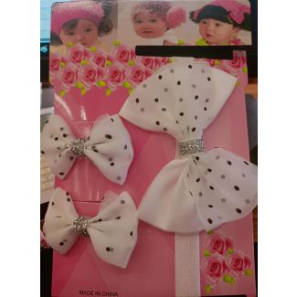 بندانة مع بكلتين كرت اطفال 2/1 - منقط