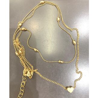 سنسال ذهبي قلب صغير 1/23