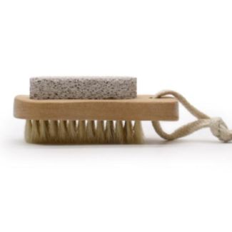 مبرد قدم وجهين خشب  حجم صغير 9/2 (فرشاه +حجر)