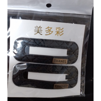 كلبسات شعر ثنائية 19/14 - سادة رفيع CHANEL