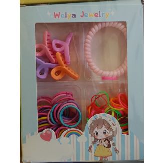 بكل اطفال وملاقط شعر  وربطات مجدولة 1/12