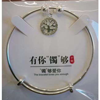 اسوارة كرت 20/2 فضي (مع تعليقة)