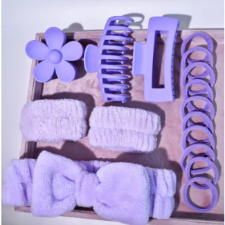 طقم بكل وملاقط شعر 79/59 - بنفسجي