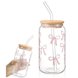 كاسة زجاج رسمة فيونكة 25/10