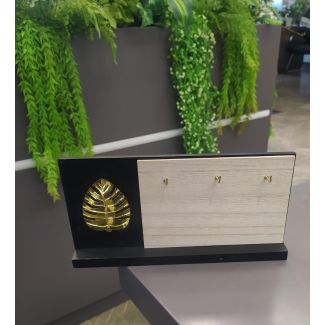 تعليقة خشب104/4  /ورقة شجر ذهبي 