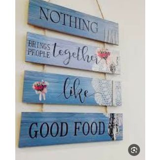 تعليقة خشب 104/5 GOOD FOOD لون موف 