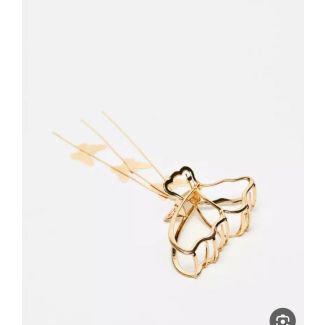 ملقط شعر فراشة 79/61 ذهبي 