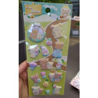3D (ستكرز اطفال (دبدوب كيوت 6/30-CUTE BEAR-(SET 7)