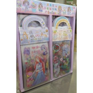 ستكرز اطفال فتيات/فواكه/مثلجات(لون العلبة بنفسجي ) 6/19