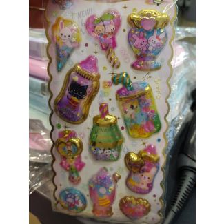 ستكرز اطفال  ايس كريم/بلونة/مراية/كاسة ميلك --ثري دي + 38/3