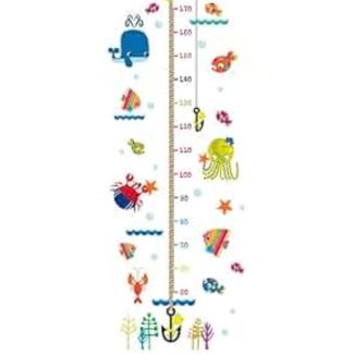 ستكرز حائط قياس طول الطفل 6/25 -  اسماك 
