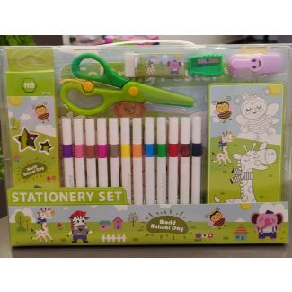 طقم قرطاسية مع الوان كبير(نحلة/زرافة/لون اخضر) 40/2