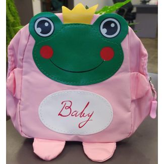 شنتة اطفال مع حبل حماية 59/10-ضفدع/زهري