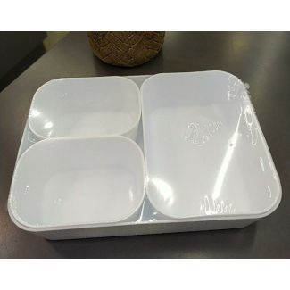 منظم بلاستيك 4 قطع 18/6 ابيض