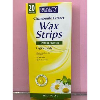 شرائح شمع لشعر الجسم 20 قطعة بيوتي فورميلا