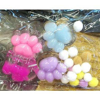 سكوشي يد قطة 4 قطع مع طابات فرو  26/19