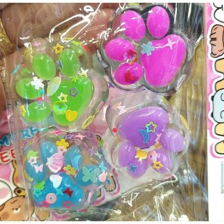 سكوشي يد قطة 4 قطع مع خرز 28/17