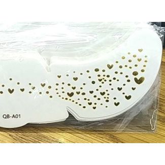 تاتو خدود شكل قلب ذهبي 61/156