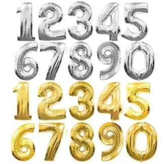 بالون رقم اعياد ميلاد 1264/7 ذهبي-GOLD