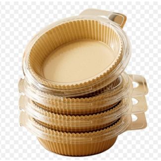  صحون ورقية للقلاية الهوائية 8/131 دائرية علبة بلاستيكية حجم صغير