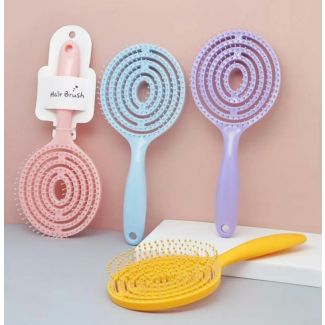 فرشاة شعر صغيرة ضد التشابك 4/3شكل دائرة