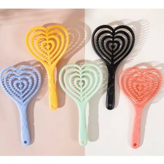 فرشاة شعر صغيرة ضد التشابك 4/2 شكل قلب