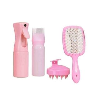 طقم بخاخ وفرشاة شعر4 قطع 17/2