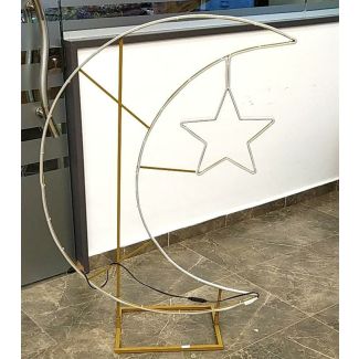 فانوس رمضان حديد 1/5 لون ذهبي