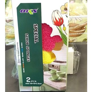 سفنج جلي ثنائي 21/2 شكل وردة