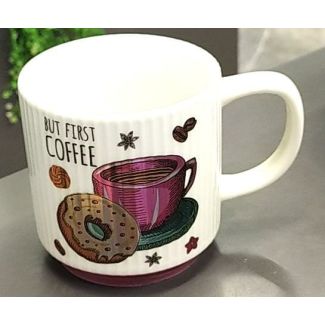 مج زجاج 20/5 دونات وقهوة-BUT FIRST COFFEE 