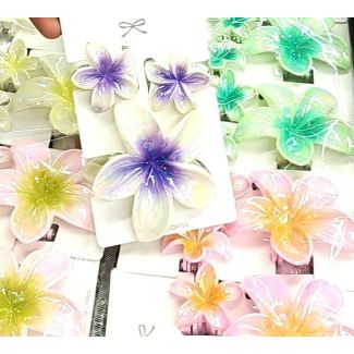 ملاقط شعر 3 قطع ملون 22/2