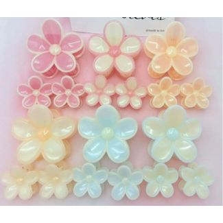 ملاقط شعر 3 قطع ملون وردة 22/1