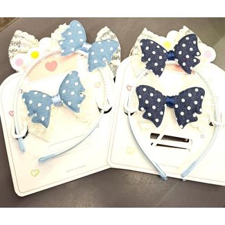 طقم طوق شعر مع بكلة فيونكة 21/7 