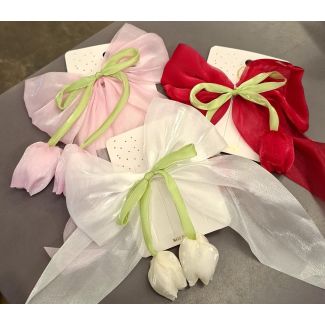 بكلة شعر 21/2 وردة التوليب بدون سترس