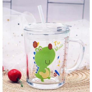 مج زجاج شفاف 8/125 رسوم كرتونية